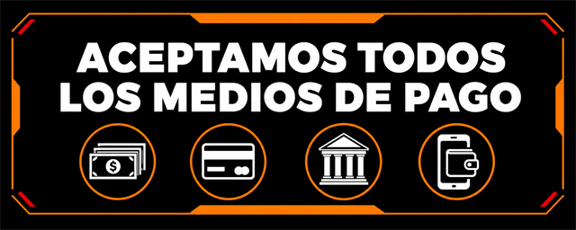 Aceptamos todos los medios de pago